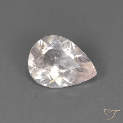 0.59ct 자연스러운 매우 밝은 분홍색 모르가나이트, 배 모양, SI