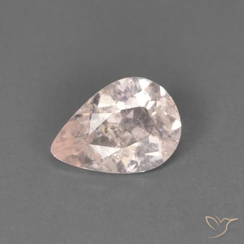 0.42ct 자연스러운 매우 밝은 분홍색 모르가나이트, 배 모양, SI