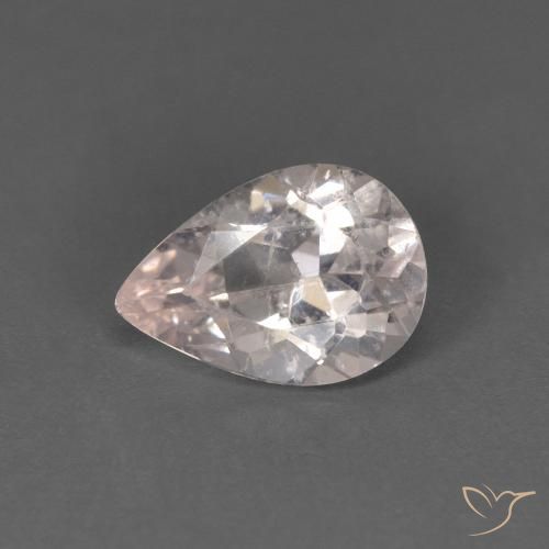 0.65ct 자연스러운 새먼 핑크 모르가나이트, 배 모양, VS