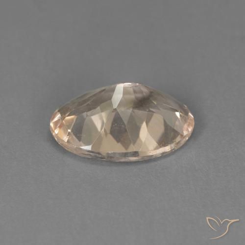 0.89캐럿 천연 Light Neutral Orange 모르가나이트, 타원형, VVS-VS