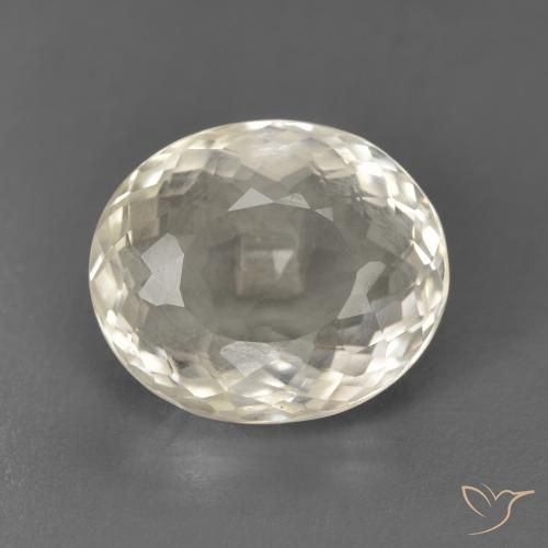 5.42ct 자연스러운 옅은 노랑 모르가나이트, 타원형, VS