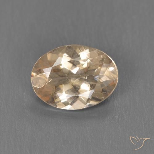 0.88ct 자연스러운 라이트 오렌지 모르가나이트, 타원형, VS
