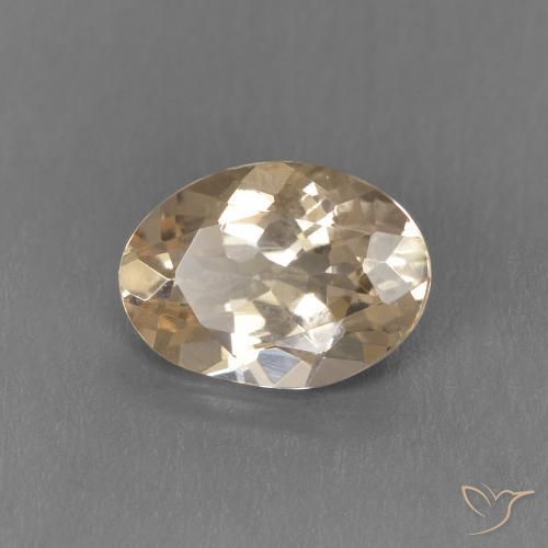 0.93캐럿 천연 Light Neutral Orange 모르가나이트, 타원형, VS