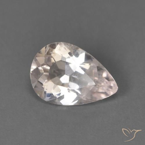 0.51ct 자연스러운 매우 밝은 분홍색 모르가나이트, 배 모양, VS