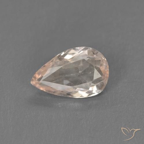 0.32ct 자연스러운 새먼 핑크 모르가나이트, 배 모양, VVS-VS