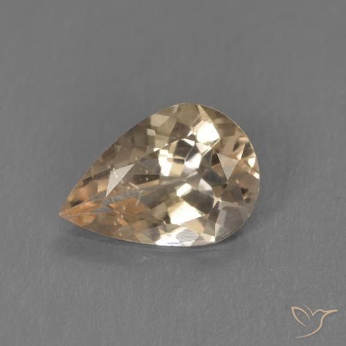 0.80ct 자연스러운 금 모르가나이트, 배 모양, VS