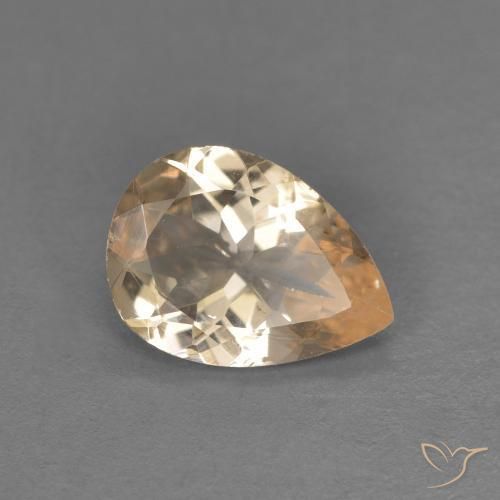 0.82캐럿 천연 Light Neutral Orange 모르가나이트, 배 모양, VS