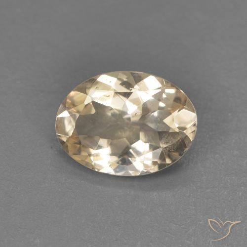 0.83ct 자연스러운 라이트 오렌지 모르가나이트, 타원형, VS