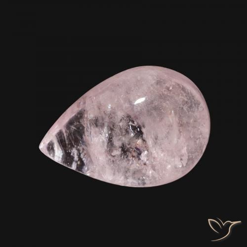 5.10ct 자연스러운 미디엄 핑크 모르가나이트, 배 모양, 투명한