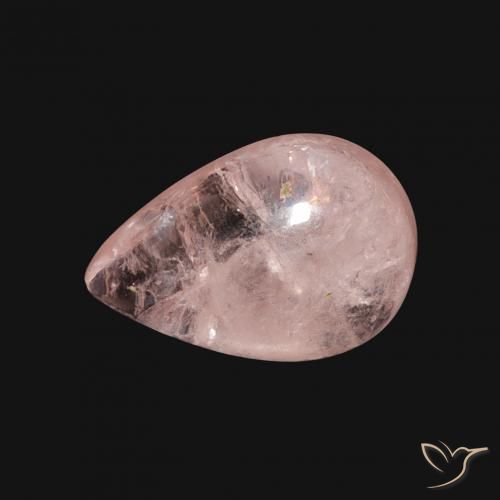 3.63ct 자연스러운 미디엄 핑크 모르가나이트, 배 모양, 투명한