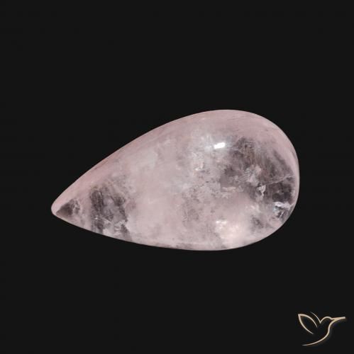 3.35ct 자연스러운 라이트 핑크 모르가나이트, 배 모양, 투명한