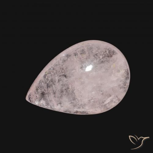 3.08ct 자연스러운 라이트 핑크 모르가나이트, 배 모양, 투명한