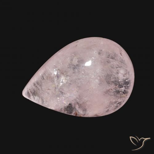 4.86ct 자연스러운 라이트 핑크 모르가나이트, 배 모양, 투명한