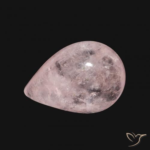 4.02ct 자연스러운 플라밍고 핑크 모르가나이트, 배 모양, 투명한