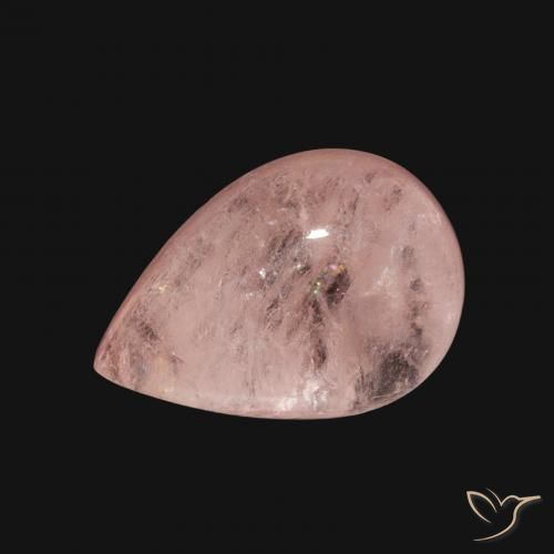 4.05ct 자연스러운 라이트 핑크 모르가나이트, 배 모양, 투명한