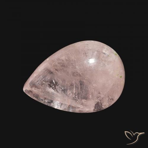 5.89ct 자연스러운 미디엄 핑크 모르가나이트, 배 모양, 투명한