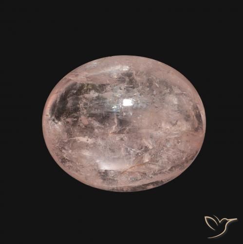 5.93ct 자연스러운 플라밍고 핑크 모르가나이트, 타원형, 불투명체