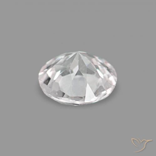 0.12캐럿 천연 매우 밝은 분홍색 모르가나이트, 둥근, VVS