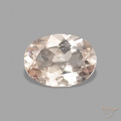 0.96ct 자연스러운 매우 밝은 분홍색 모르가나이트, 타원형, VVS-VS