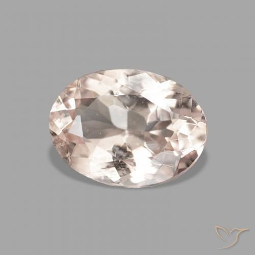 0.95캐럿 천연 Medium Light-Pink 모르가나이트, 타원형, VVS-VS