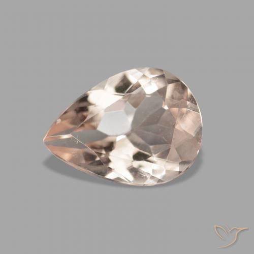 0.83ct 자연스러운 Medium Light-Pink 모르가나이트, 배 모양, VVS