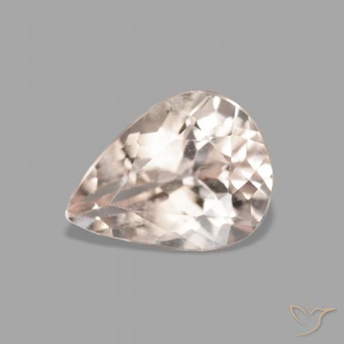 0.94ct 자연스러운 새먼 핑크 모르가나이트, 배 모양, VVS
