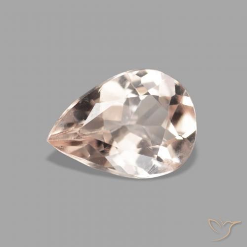 0.78ct 자연스러운 Medium Light-Pink 모르가나이트, 배 모양, VVS