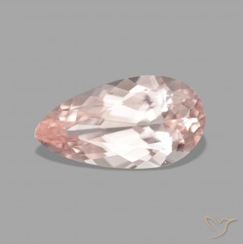 2.48ct 자연스러운 미디엄 핑크 모르가나이트, 배 모양, VVS-VS