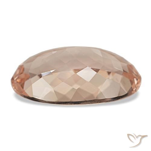 6.71캐럿 천연 라이트 핑크 모가나이트, 타원형 컷, 16.4×10.3 mm, VVS