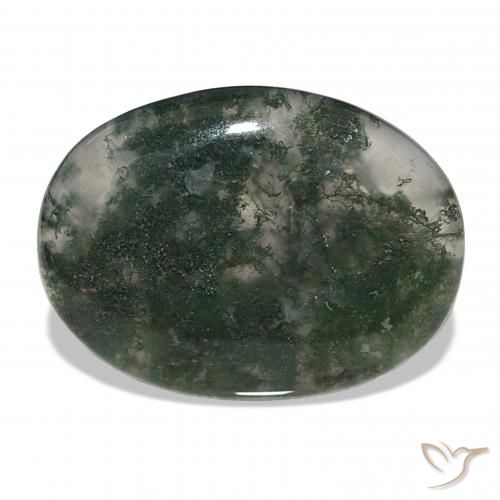 39.60ct 다색 이끼 마노, 타원형, 투명한