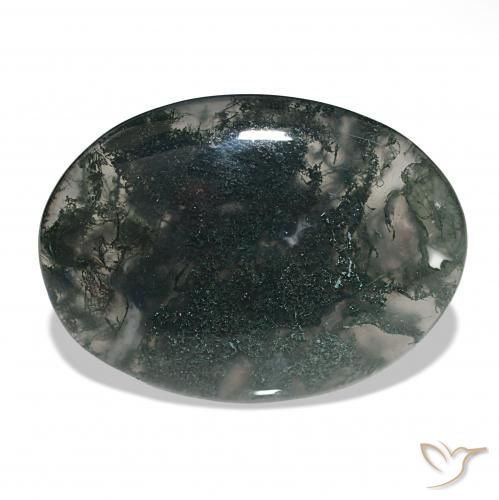 36.54ct 다색 이끼 마노, 타원형, 투명한