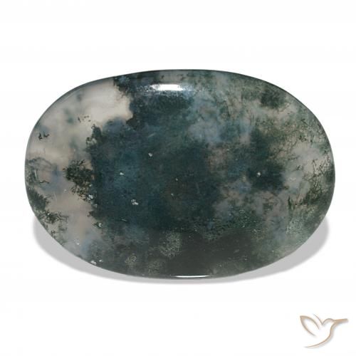 45.08ct 다색 이끼 마노, 타원형, 투명한