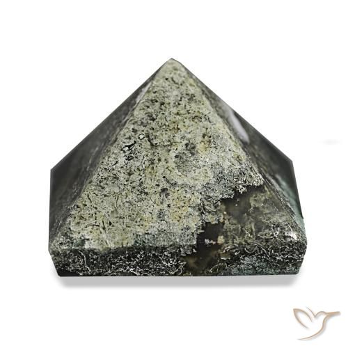 85.25ct 포레스트 그린 이끼 마노, 정사각형, 불투명체