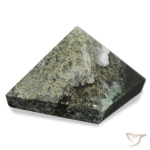 85.25캐럿 천연 포레스트 그린 이끼 마노, 정사각형, 불투명체