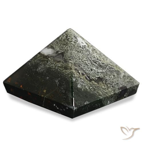 85.25캐럿 천연 포레스트 그린 이끼 마노, 정사각형, 불투명체