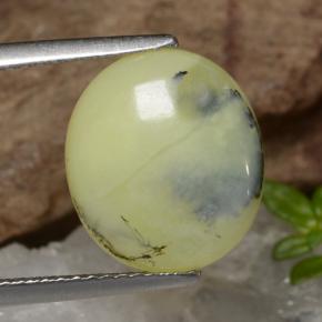 3.18캐럿 천연 노란색 수상돌기 모스 오팔, 타원형 컷, 투명한