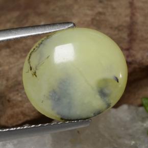 3.18캐럿 천연 노란색 수상돌기 모스 오팔, 타원형 컷, 투명한