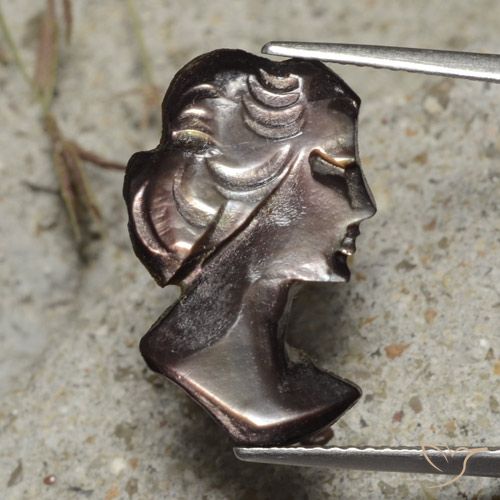 4.17ct 자연스러운 엄버 브라운 진주조개, 팬시한, 불투명체
