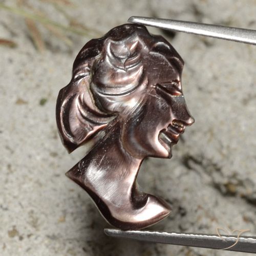 3.45ct 자연스러운 초콜릿 브라운 진주조개, 팬시한, 불투명체