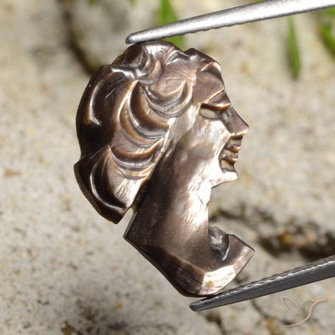 3.65ct 자연스러운 침침한 진주조개, 팬시한, 불투명체