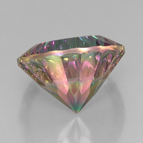 13.32캐럿 천연 탑 레인보우 미스틱 쿼츠, 라운드 컷, 16.01 mm, VVS