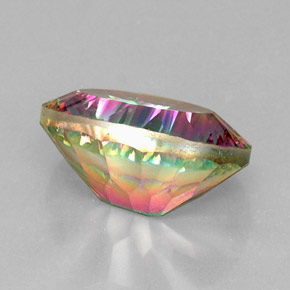 13.17캐럿 천연 탑 레인보우 미스틱 쿼츠, 타원형 컷, 18×13.2 mm, VVS