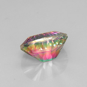 13.12캐럿 천연 탑 레인보우 미스틱 쿼츠, 타원형 컷, 18.2×13.3 mm, VVS