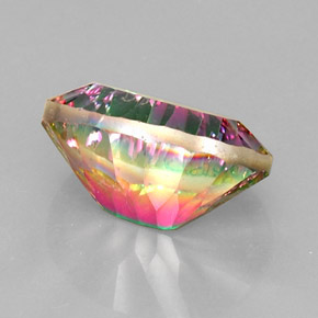 13.61캐럿 천연 탑 레인보우 미스틱 쿼츠, 타원형 컷, 18.3×13.4 mm, VVS