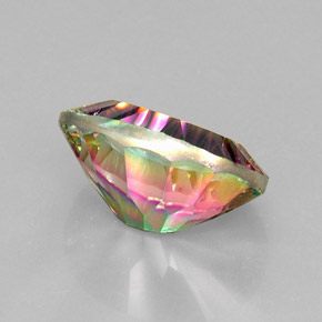 12.67캐럿 천연 탑 레인보우 미스틱 쿼츠, 타원형 컷, 18.3×13.3 mm, VVS