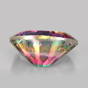 11.87캐럿 천연 탑 레인보우 미스틱 쿼츠, 타원형 컷, 18.2×13.4 mm, VVS