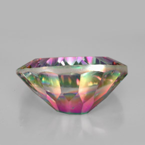 12.09캐럿 천연 탑 레인보우 미스틱 쿼츠, 타원형 컷, 18.2×13.3 mm, VVS