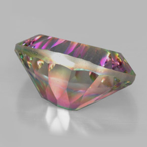 13.29캐럿 천연 탑 레인보우 미스틱 쿼츠, 타원형 컷, 18.3×13.1 mm, VVS