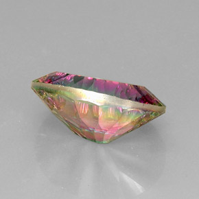 11.32캐럿 천연 탑 레인보우 미스틱 쿼츠, 타원형 컷, 18.3×13.2 mm, VVS