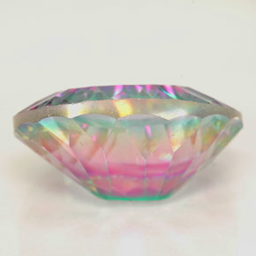 12.22캐럿 천연 탑 레인보우 미스틱 쿼츠, 타원형 컷, 18.3×13.3 mm, VVS